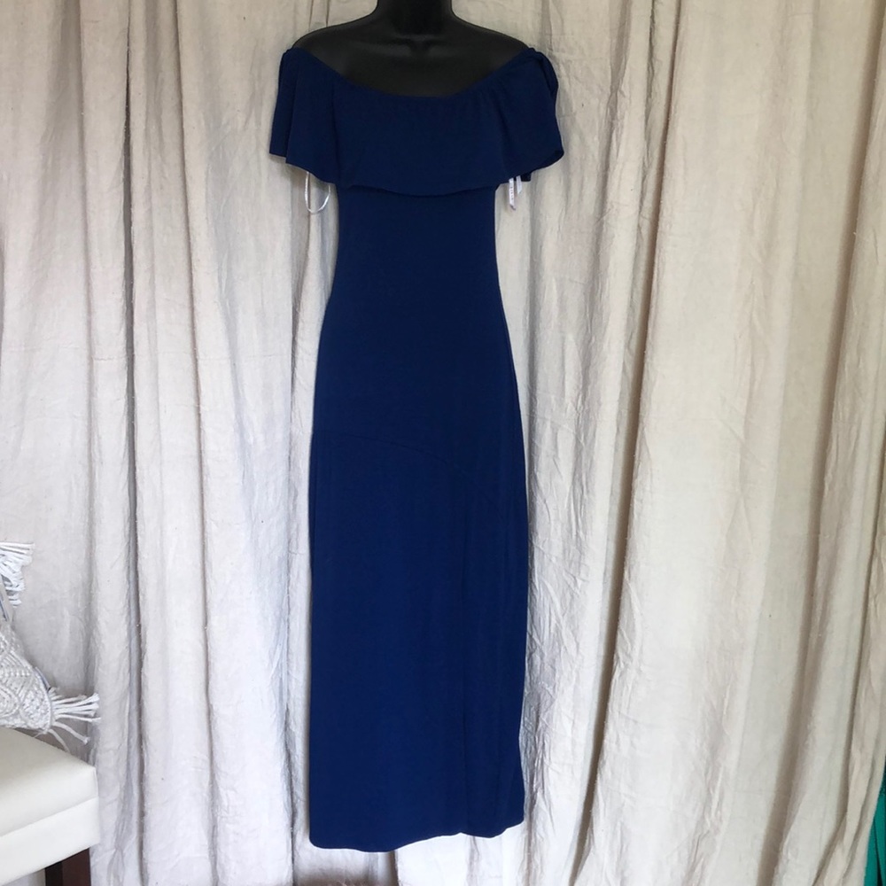 Off Shoulder Blue Guess Dress NWT